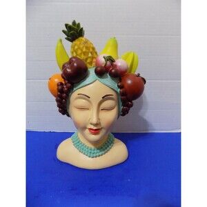 NEW Carmen Miranda Statue Figurine Bust Decor Brazil Tropical Decor